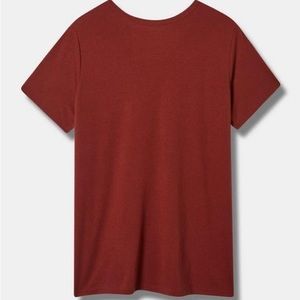 Torrid Red Brown Everyday Signature Jersey Crew Neck Tee